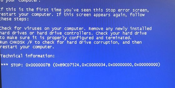 电脑启动后蓝屏进不了系统怎么办（老电脑开机就0x0000007b蓝屏怎么解决）
