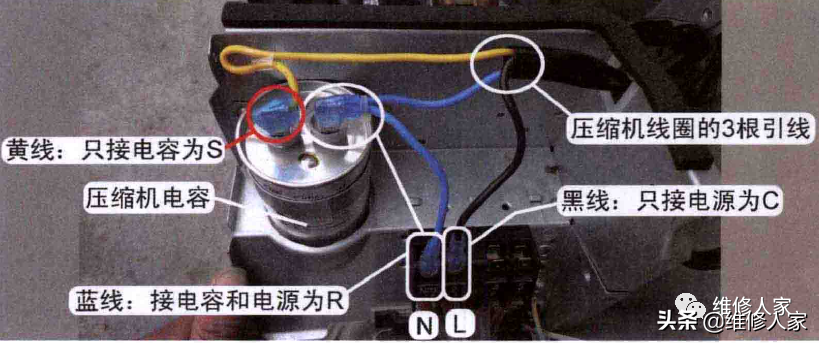 空调压缩机内部结构工作原理图（接线端子的作用及结构原理）